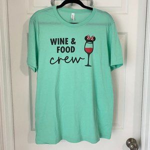 2XL Unisex Last Petal Tees Disney Inspired Wine & Food Crew Bella + Canvas Shirt